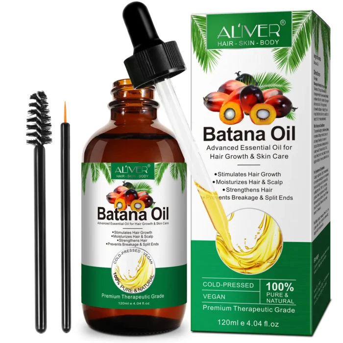 Natural Anti Loss Hair Regrowth Batana Oil 60ml -ALIVER - with dripper