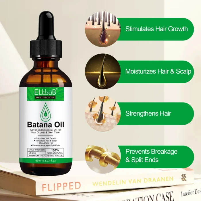 Advanced Essential Organic Batana Oil for Hair Growth 60ml - ELBBUB benefits