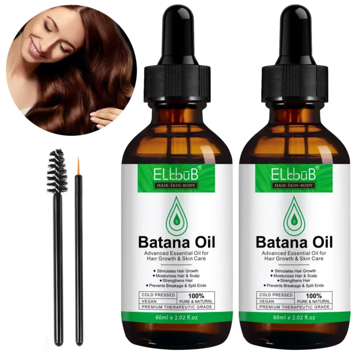 Advanced Essential Organic Batana Oil for Hair Growth 60ml - ELBBUB 2 bottles